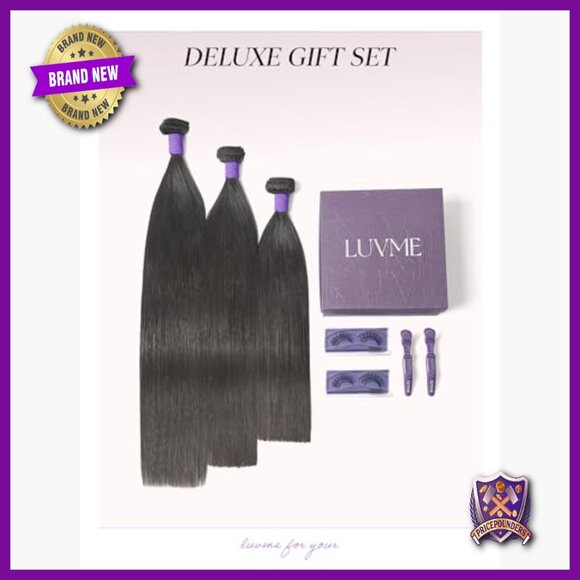 3 Bundles Straight Human Hair Extensions 24 26 28 Inch Sew-In